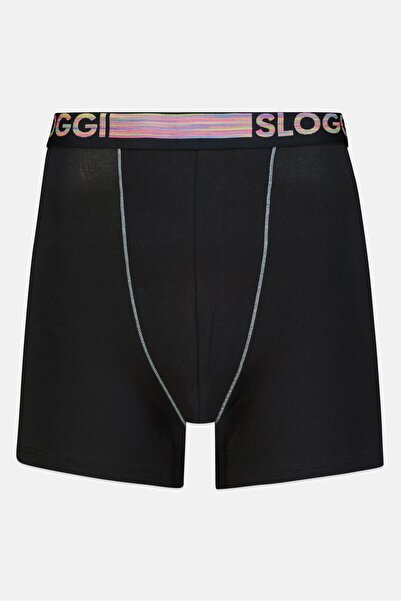 SLOGGI Men 2 Pieces Brand Logo Hipster Briefs, Black