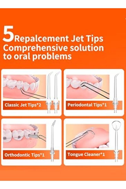 ETG Water Flosser for Teeth, 300ML Cordless Oral Irrigator Rechargeable Dental Flosser Picks with 5 Mode