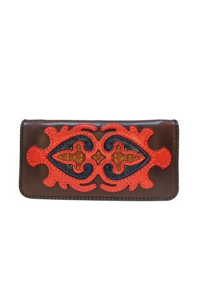 GÖN Handmade (Handmade) Multi-Compartment Genuine Leather Women's Wallet Isfahan 40020