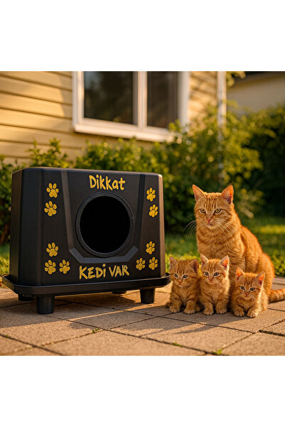 kartepe Kedi Evi Outdoor XL Yağmura Soğuğa Dayanıklı