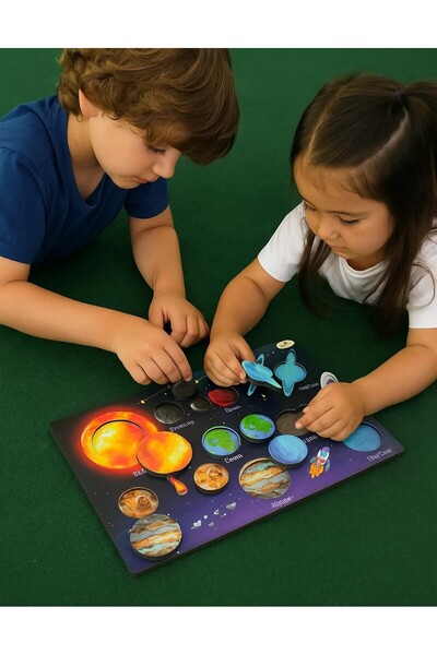 Ankebut Ahşap Solar System Puzzle