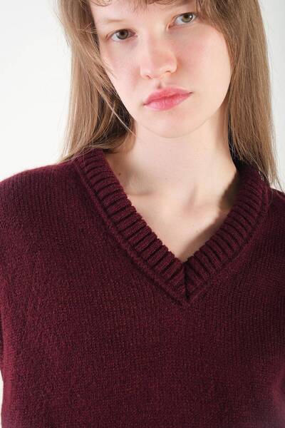 Addax V-Neck Knitwear Sweater S231011-C2