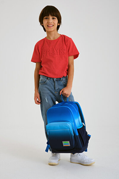 Coral High 23745 Kids Lacivert Mavi Renk Geçişli Dört Bölmeli Sırt Çantası