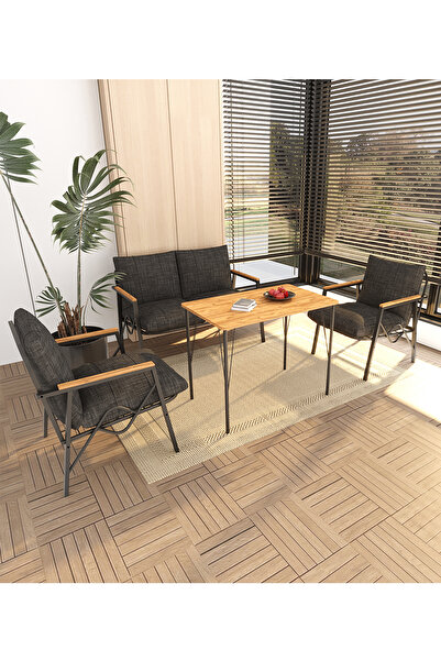 DORUK HOME Balkon, Bahçe, Cafe, Metal Koltuk Takımı, Bahçe Takımı , Çay Seti,...