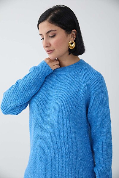 InStyle Μπλε τουνίκ με γκλίτερ κορδόνι