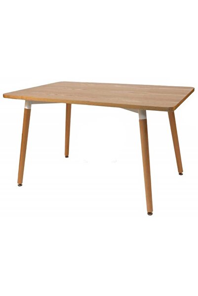 Homelux Cross Dining Table, 120x80x75 cm, MDF veneer wood, oak color, wooden legs