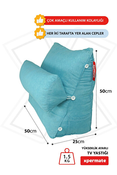 XPERMATE Синя подушка для телевізора - з підтримкою попереку та шиї, подушка після операції