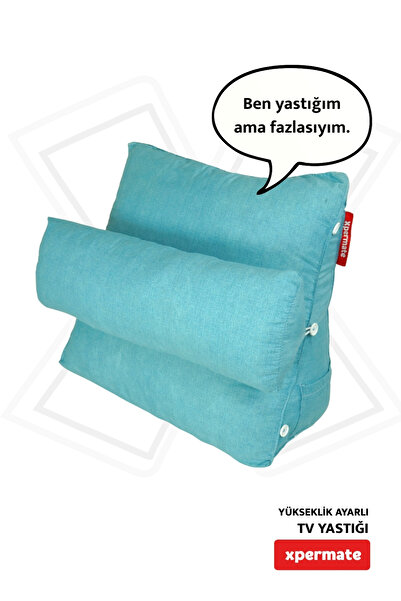XPERMATE Синя подушка для телевізора - з підтримкою попереку та шиї, подушка після операції