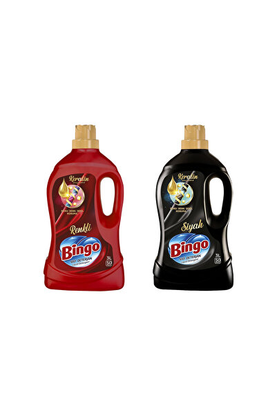 Bingo Renkli Sıvı Deterjan 3000 ml 1 adet +Bingo Siyah Sıvı Deterjan 3000 ml ...