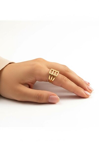Çgk Çiğdem Gürel Kuyumculuk 14 Ayar 4 Sıra Kaburga Altın Yüzük