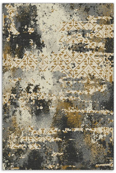 Pastel Home Gri Antrasit Hardal Şönil Halı Kilim Yolluk Saçaklı Kaymaz Yıkana...