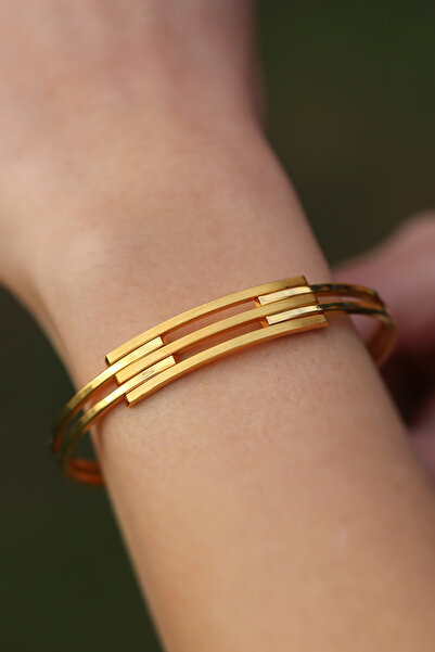 Çgk Çiğdem Gürel Kuyumculuk 3 Sıra Altın Kaburga Bilezik 14k