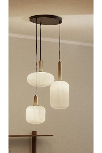 demet habek mylights Mylights 3lü Üçlü Sarkıt Opal Beyaz Cam Masaüstü Salon Avize Oturma Odası Avize Mutfak Avize Modern