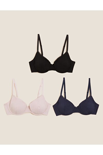 Marks & Spencer 3'lü Balenli Full Cup Pamuklu Sütyen Seti