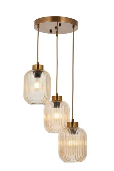 demet habek mylights MYLİGHTS RUSTİK ÜÇLÜ BAL CAMLI RUSTİK VİNTAGE AVİZE