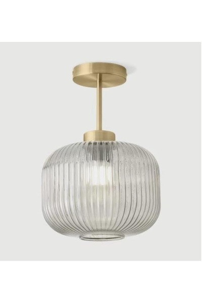 demet habek mylights Mylights Rustik Vintage Şeffaf Cam Tavan Plofonyer Avize...