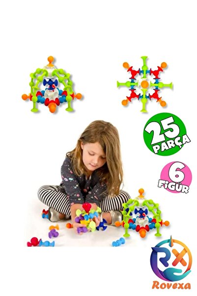 Rovexa Vakum Molekül 25 Parça Yapı Taşları Fidget Duyusal Eğitici Oyuncak