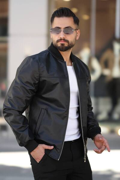 BASEL.CO ΔΕΡΜΑΤΙΝΟ ΜΠΟΥΦΑΝ BOMBER ΑΝΔΡΙΚΟ