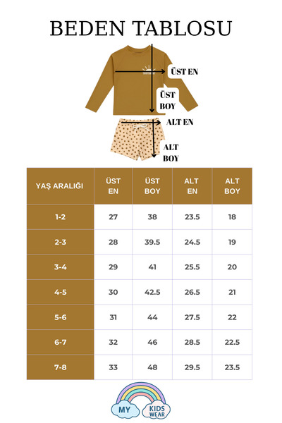 My Kids Wear Boneli Bağcıklı Uzun Kol Güneş Korumalı Erkek Çocuk Mayo