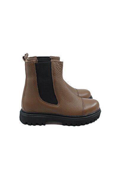 Gusse Kadın Ceviz Hakiki Deri Bot