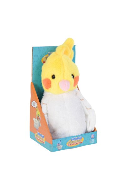 hak-iş oyuncak Müzikli Eğlenceli Dans Eden 25 Cm Peluş Papağan – Sarı Beyaz (Yürüyen, Ses Kayıtlı, Müzikli)