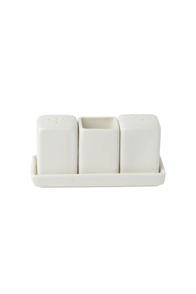 SQUALO Elegant Design Porcelain Salt Shaker Set, White (6.5CM*13.5CM)
