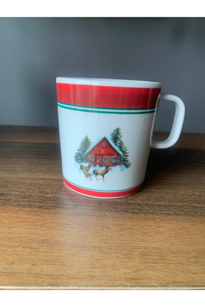 FERMATO New Year-Christmas Deer House Model Single Mug