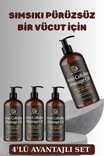 XSECRET زيت مساج مضاد للسيلوليت 240 مل × 4 قطع