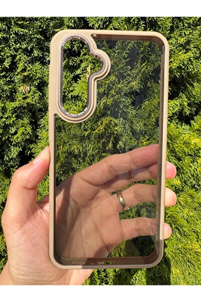 Deppo Trend Samsung Galaxy A56/A36 Compatible Case Black Transparent Clear Camera Surrounding Metal Protective Silicone