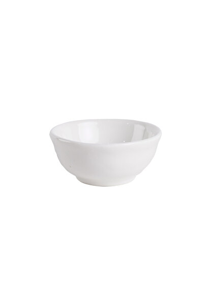 SQUALO Elegant Round Porcelain Bowl with Modern Design (12 pieces) - White 7.5X7.5X3 cm