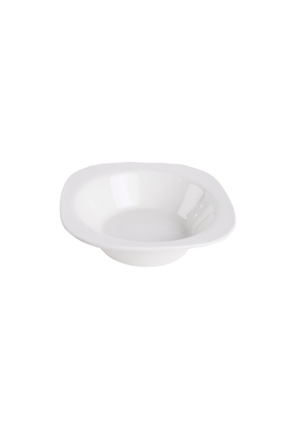 SQUALO Square (porcelain) bowl with an elegant and modern design - white 19.2x19.2x5.4 cm