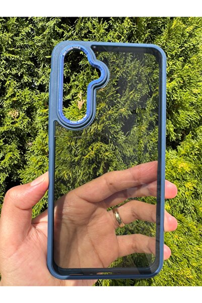Deppo Trend Samsung Galaxy A56/A36 Compatible Case Black Transparent Clear Camera Surrounding Metal Protective Silicone