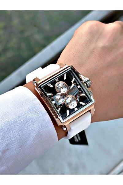 Quantum Fonksiyonlu 10 Atm Su Geçirmez Silikon Kordon Çelik Kasa Köşeli Kadran Erkek Kol Saati 949.461