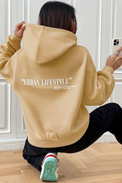 CLASSY.MODA Φούτερ με κουκούλα Unisex με 3 κλωστές και τσέπες καγκουρό Urban ...