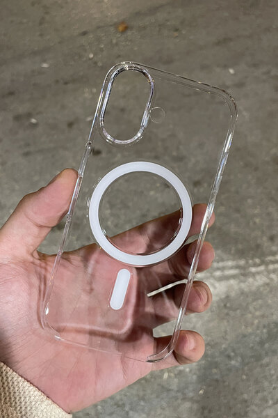 CEPSTOK iPhone 17 Kılıf Şeffaf Sararmaz Magsafe Altı Açık Sert Pc Premium Kapak