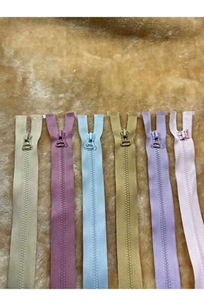 e tuhafiye 6 bucăți de fermoar cu închidere în formă de os în culori pastel (cu șase deschideri) (în intervalul de 25-28 cm)