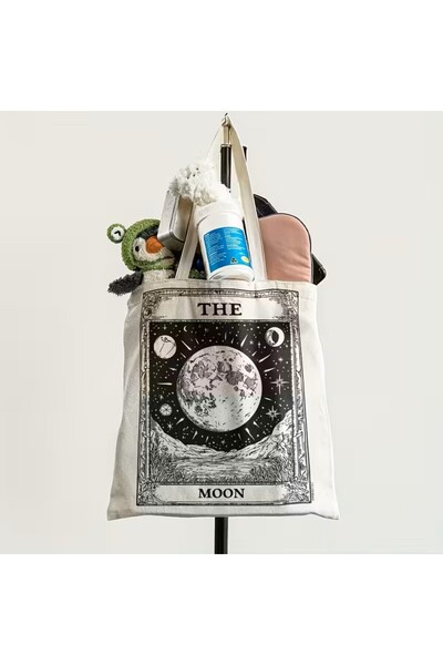 l'eivor The Moon Printed Women's Organic Cotton Hambez Bag