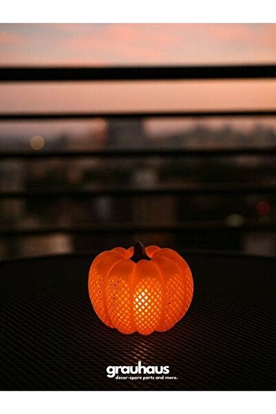 GRAUHAUS Bal Kabağı Işıklı Dekor Modern Ev Balkon Cadılar Bayramı Aksesuarı