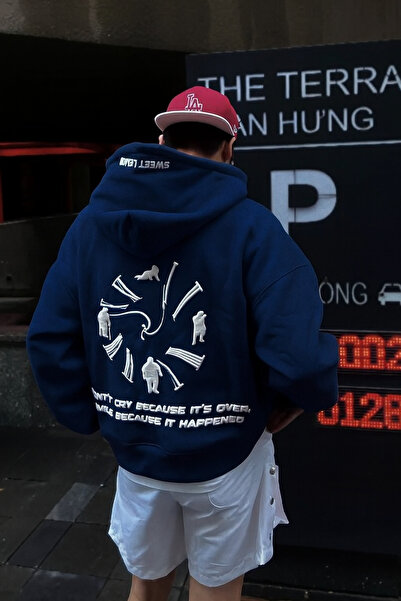 CLASSY.MODA Φούτερ με κουκούλα Unisex με 3 κλωστές με τσέπες καγκουρό, με στά...