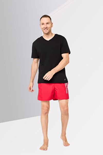 Tommy Hilfiger Men Graphic Print Board Shorts, Red