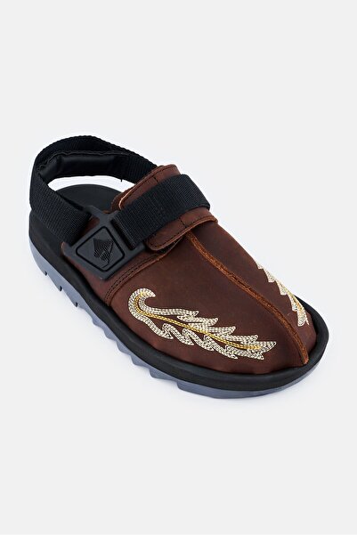 Reebok Kids Boy Beatnik Velcro Closure Outdoor Sandals, Dark Brown
