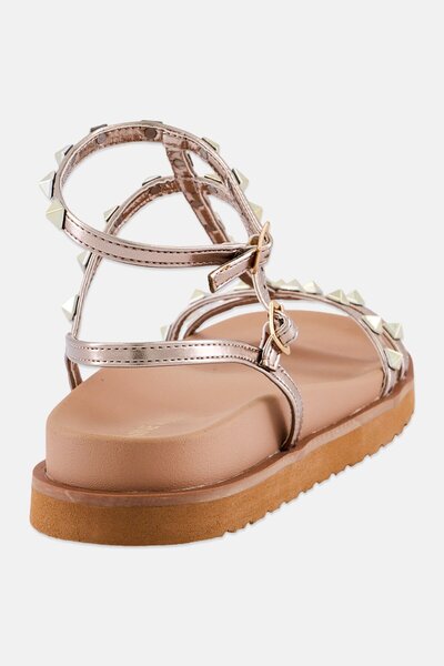 Nine West Women Tevr 3fx Adjustable Buckle Sandals, Gold