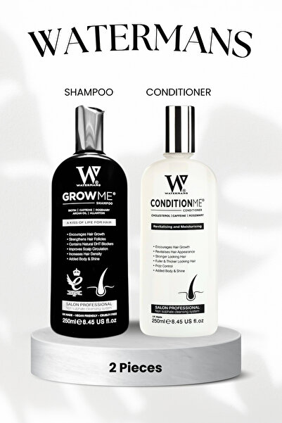 Watermans مجموعة شامبو وبلسم تكثيف وإنبات الشعر من جرومي 250مل