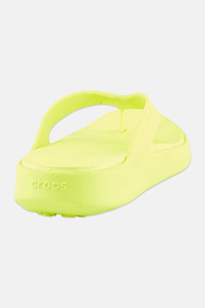 Crocs Women Brand Logo Slip On Slippers, Neon Green