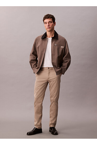 Calvin Klein Ανδρικό παντελόνι κανονικό στη μέση και στα πόδια κανονικό καφέ ...