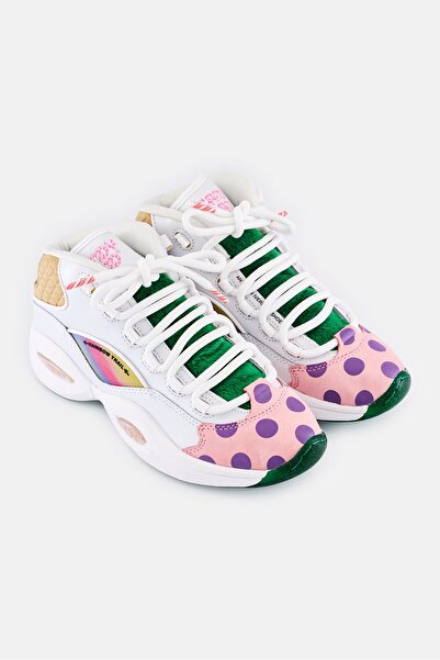 Reebok x Hasbro Kids Boy Question Mid Lace Up Basketball Shoes, Multicolor