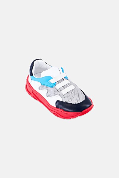 Emporio Armani Toddlers Boy Perforated Calf Slip On Sneakers, Multicolor