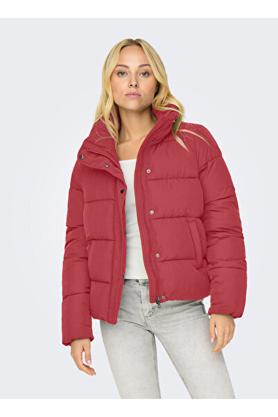 ONLY Kırmızı Kadın Mont ONLNEWCOOL PUFFER JACKET OTW NOOS
