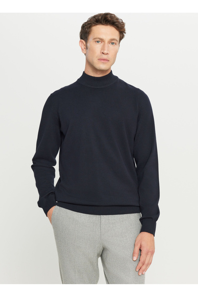 ALTINYILDIZ CLASSICS Yarım balıkçı Yaka Standart Lacivert Erkek Kazak ACE0432...