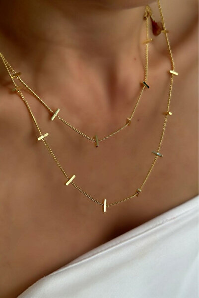 SelinDiamond قلادة ذهبية على شكل شريط